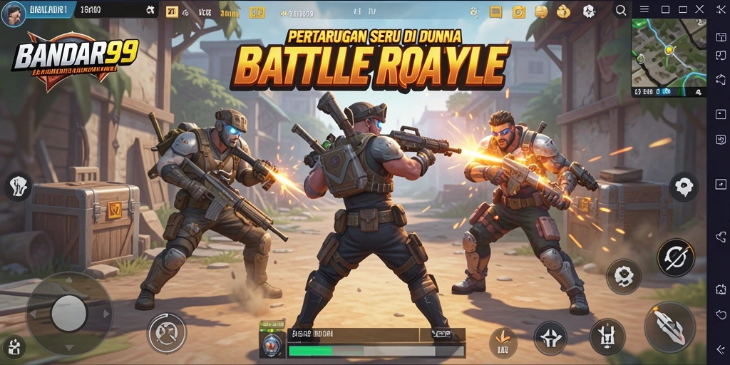 Gameplay mendebarkan dan intens di BANDAR99 saat bertarung dengan pemain lain.