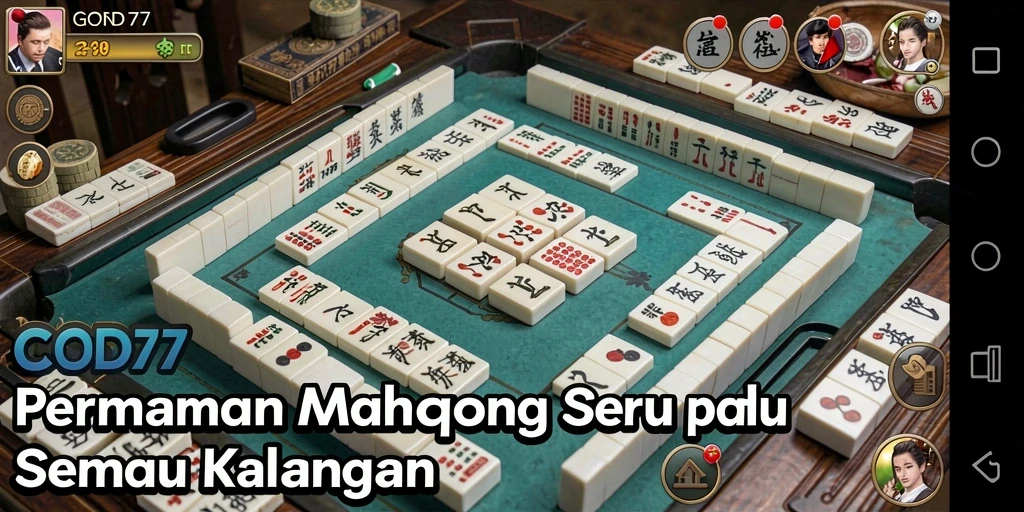 Tampilan gameplay <strong>GOD77</strong> yang seru dan penuh warna dalam aksi Mahjong.