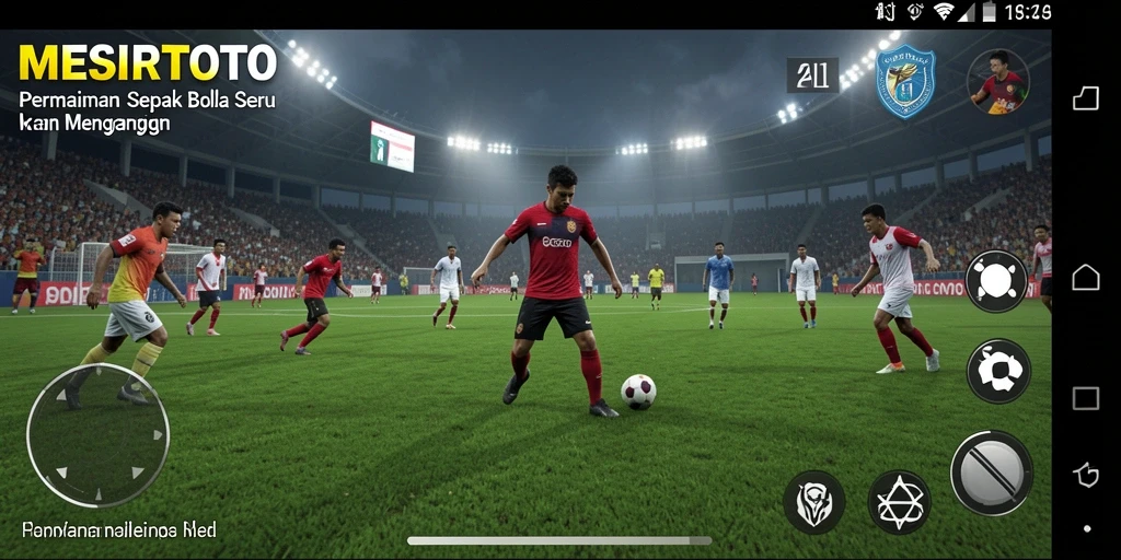 Tampilan gameplay <strong>MESIRTOTO</strong> yang seru dan mendebarkan di lapangan.
