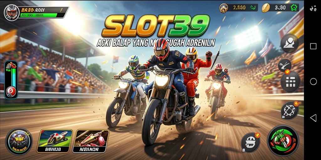 Gameplay SLOT39 yang menegangkan dan seru dalam balapan.