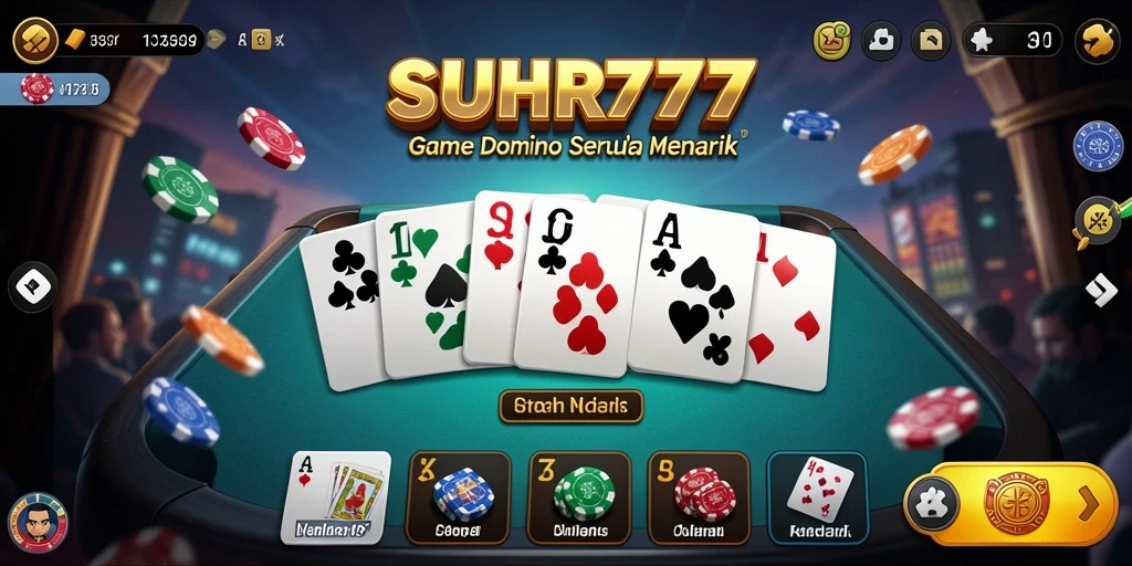 Screenshot gameplay yang menampilkan keseruan bermain Domino di SUHU777.