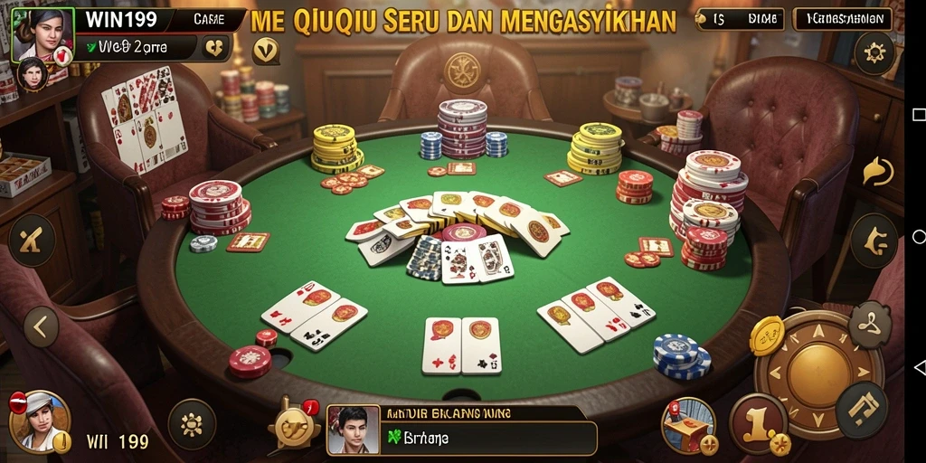 Screenshot gameplay QiuQiu WIN199 menampilkan suasana yang menegangkan.