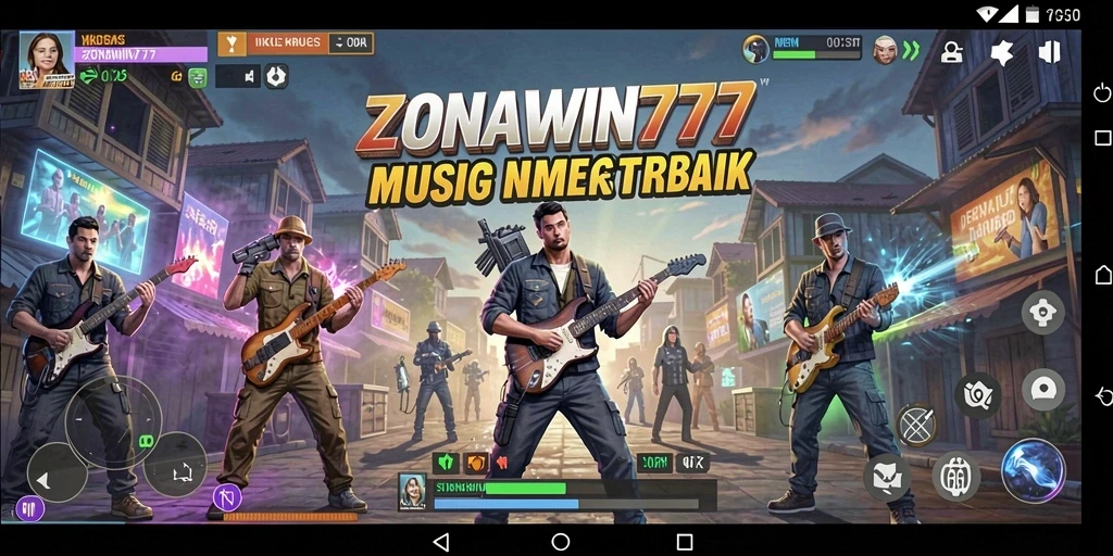 Screenshot gameplay ZONAWIN777 dengan suasana bermain musik yang seru.